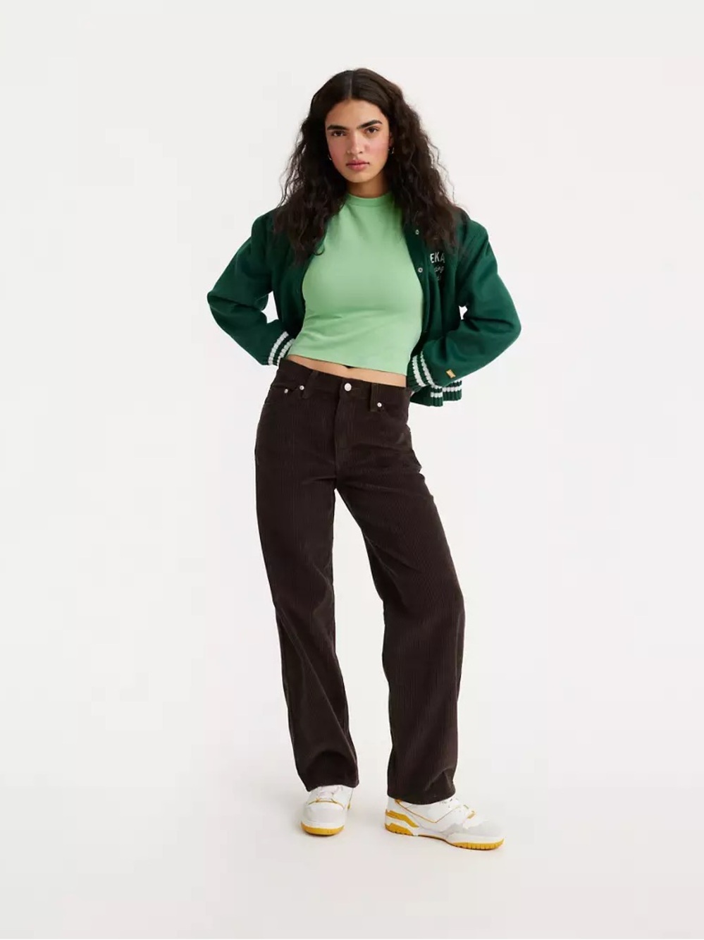 Levi's Dark Brown Corduroy Baggy Dad Jeans